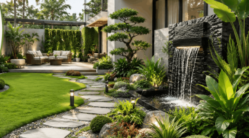 Thi công tường nước, non bộ, hồ cá, tiểu cảnh